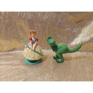 Toy Story Bo Peep And Rex Dinosaur Cake Toppers PVC Figures 2.75"